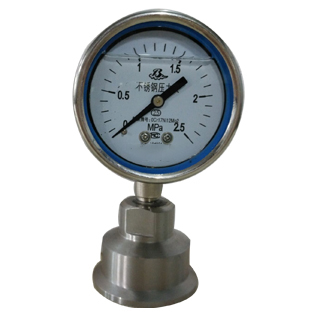 Y-60B-FZ衛生型隔膜(mo)耐震壓力表