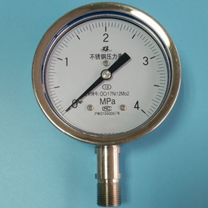 Y-100B-F不鏽(xiu)鋼壓力表